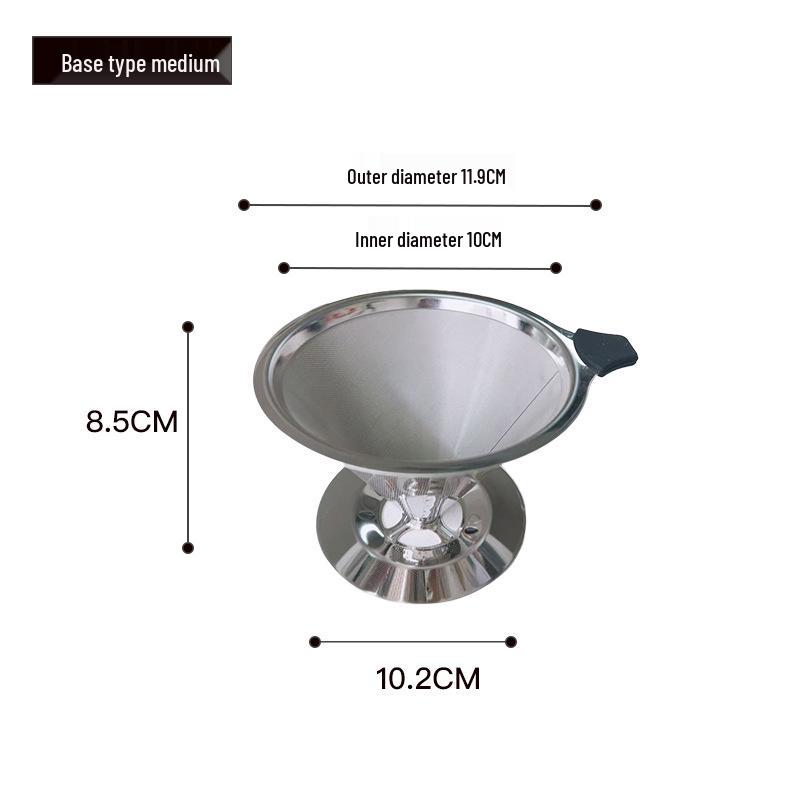 Doppellagiger Edelstahl-Pour-Over-Kaffeefilter-Trichter - Papierlos, zum Tropfen