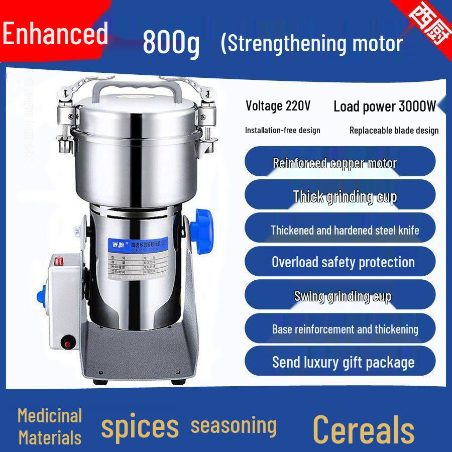 Ultra-Fine Stainless Steel Electric Grain and Herb Grinder