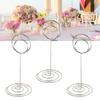 20 Pcs Table Number Holder 85mm Round Iron Place Card Holder Desktop Photo Memo Stand for Wedding Party Graduation Office