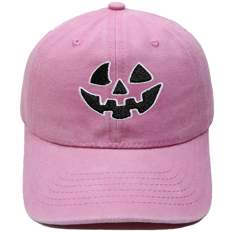 Halloween pumpkin grimace embroidered baseball cap European and American washed retro jack lamp holiday casual dad hat