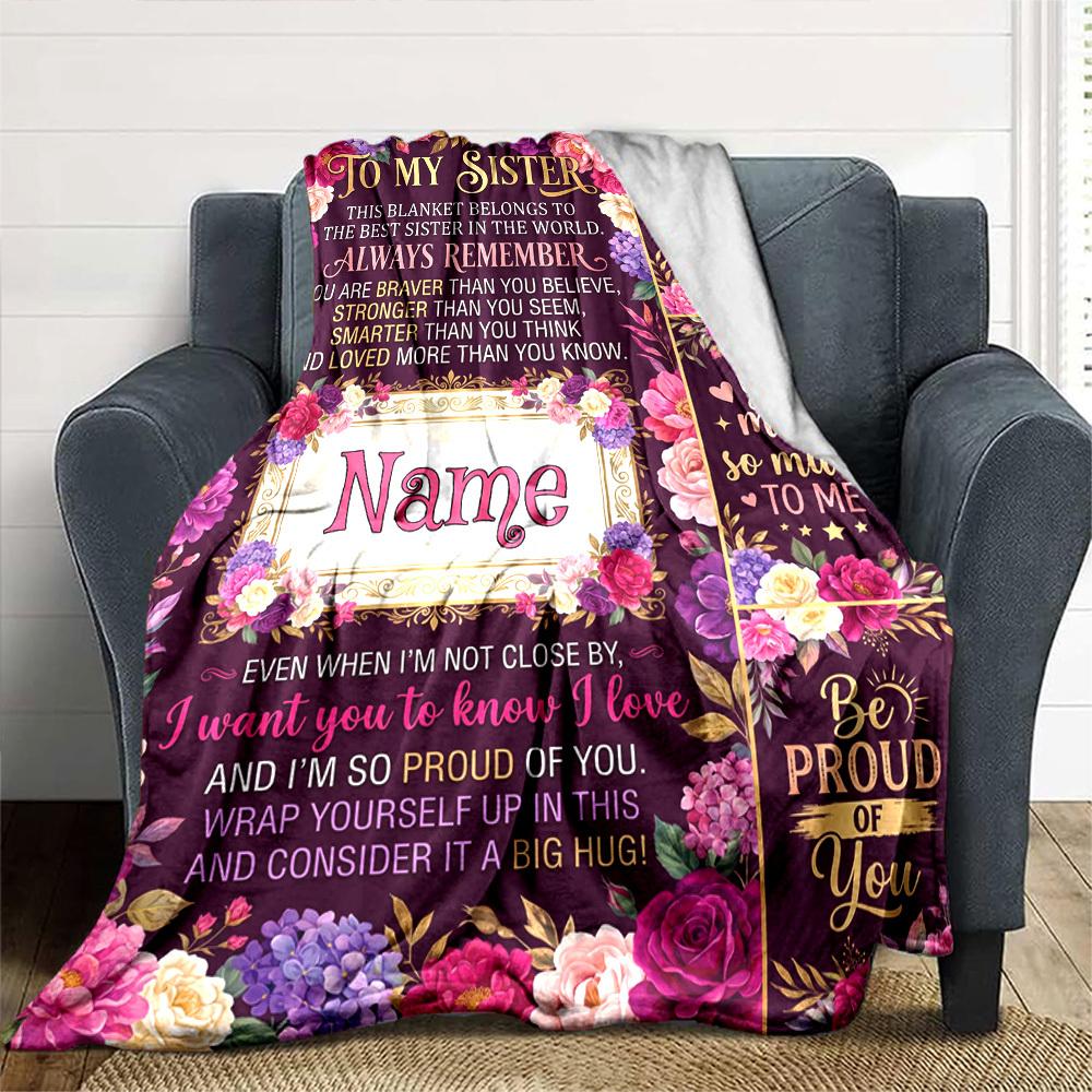 Sister'S Strength And Support Lightweight Blanket Soft Warm Cozy Suitable For Sofa Couch Office Bed Picnics Ideal For All Seasons Digital Print Ideal