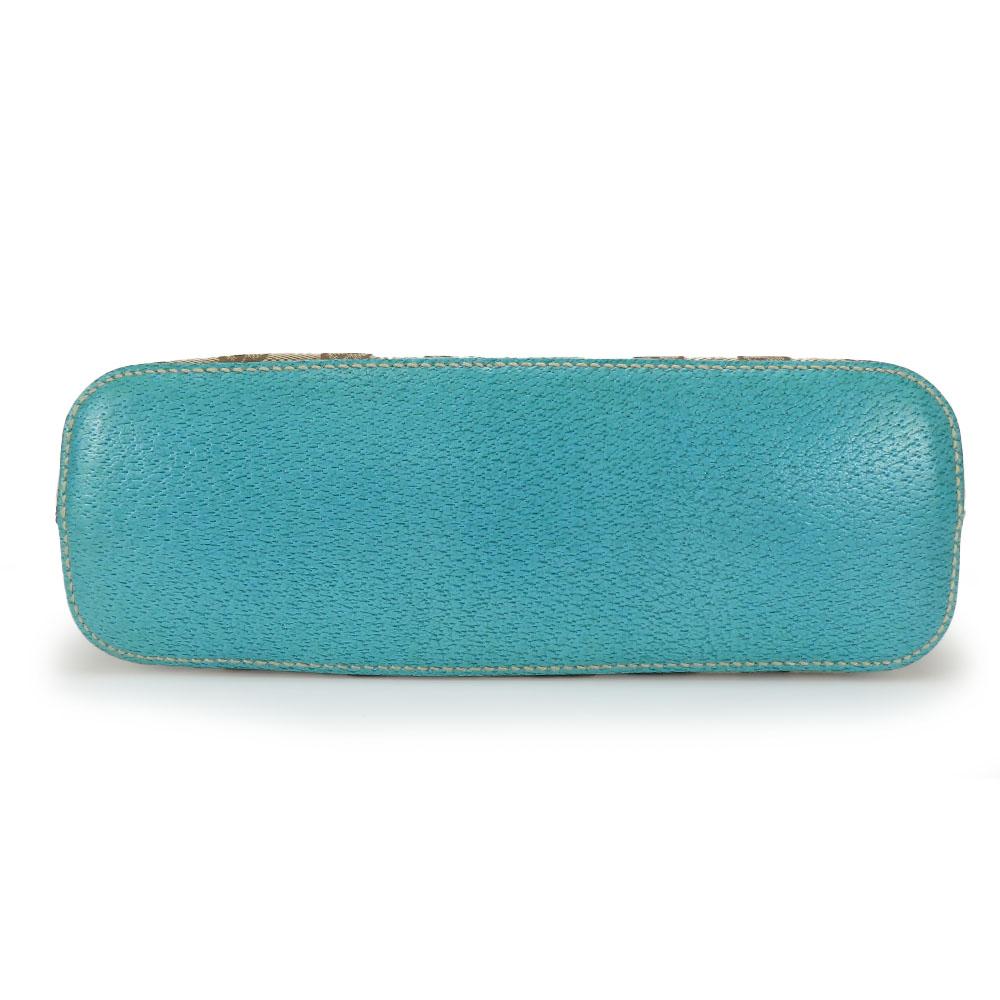 Used GUCCI Shoulder Bag 115002 GG canvas/leather beige Blue Shoulder