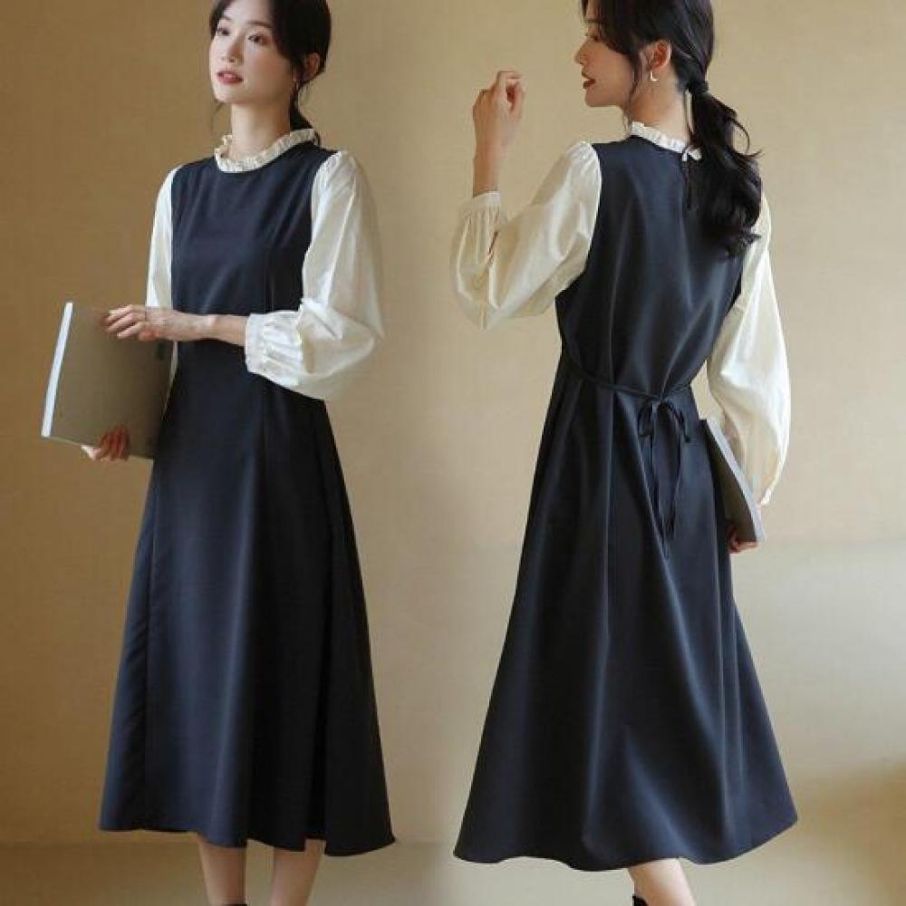 New ArrivalS Open Run Women S Black overSized Flare dreSS