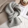 Neutral wind versatile scarf soft waxy knitted 20 sheep wool warm couple scarf student girl