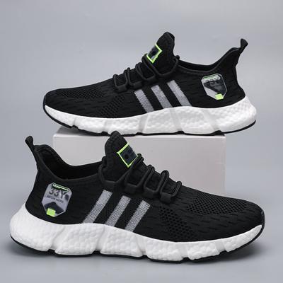 Men Casual Sport Shoes Breathable Lightweight Sneakers Outdoor Mesh Black Running Shoes Athletic Jogging Tenis Walking Shoes