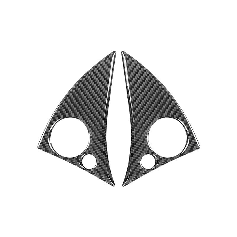 För Mercedes Benz C-KLASS W204 2007-2014 Rattpanel Knappar Dekorativ Ram Kolfiberklistermärke Interiörtillbehör