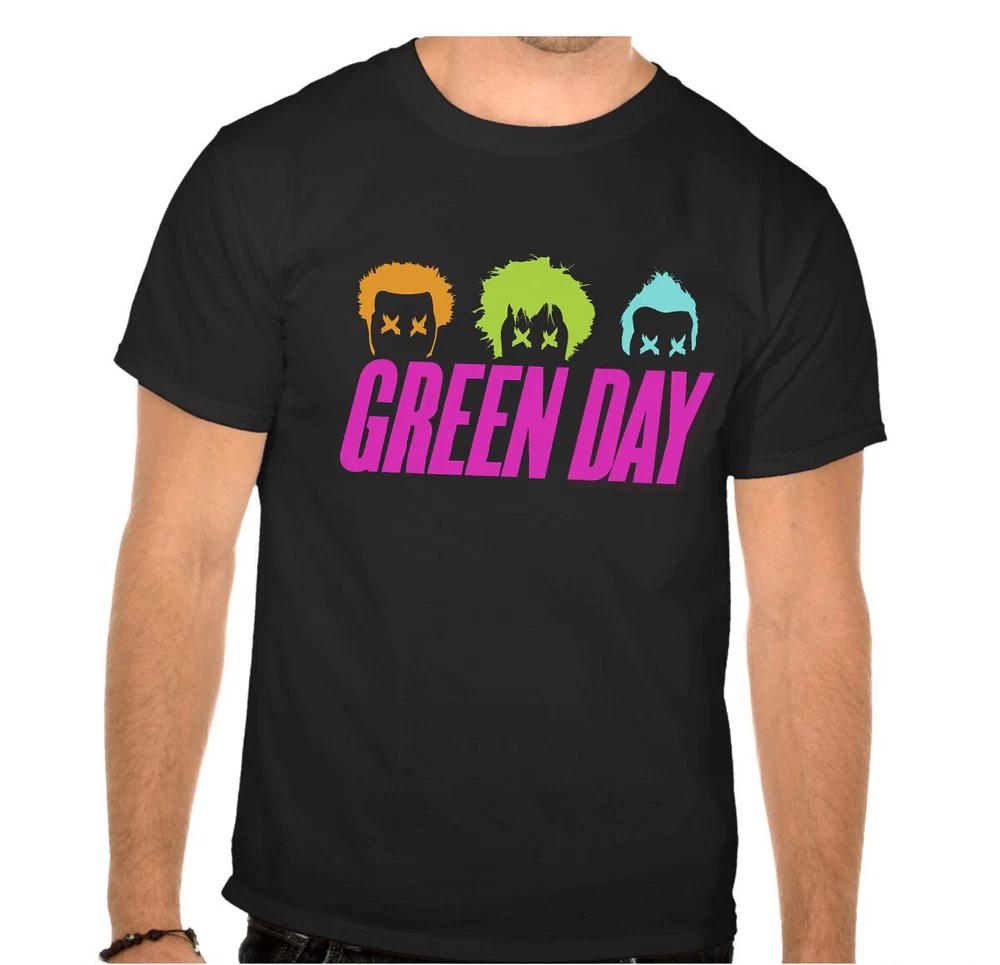 Green Day Rock Band Rock Music Legends Black TShirt 887 S