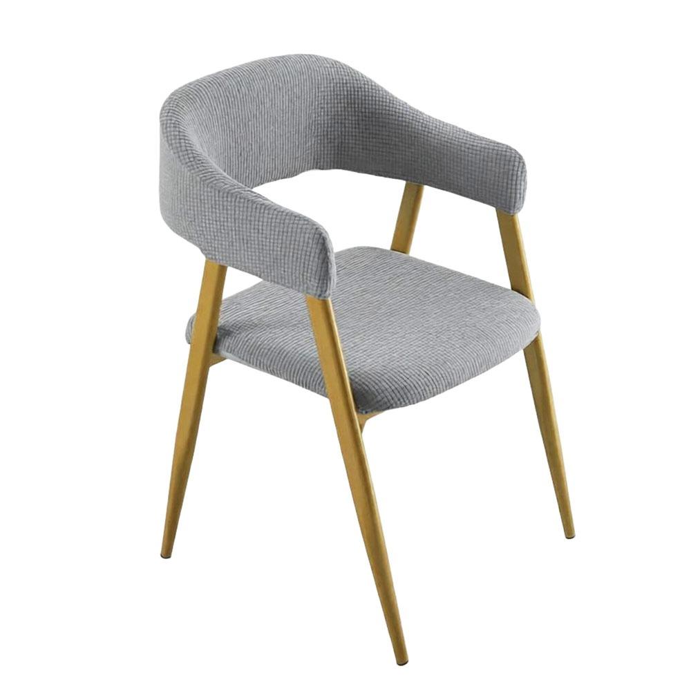 Stretch Fabric Armchair Slipcover Open Back Style Dining Chair Cover Cafe Furniture