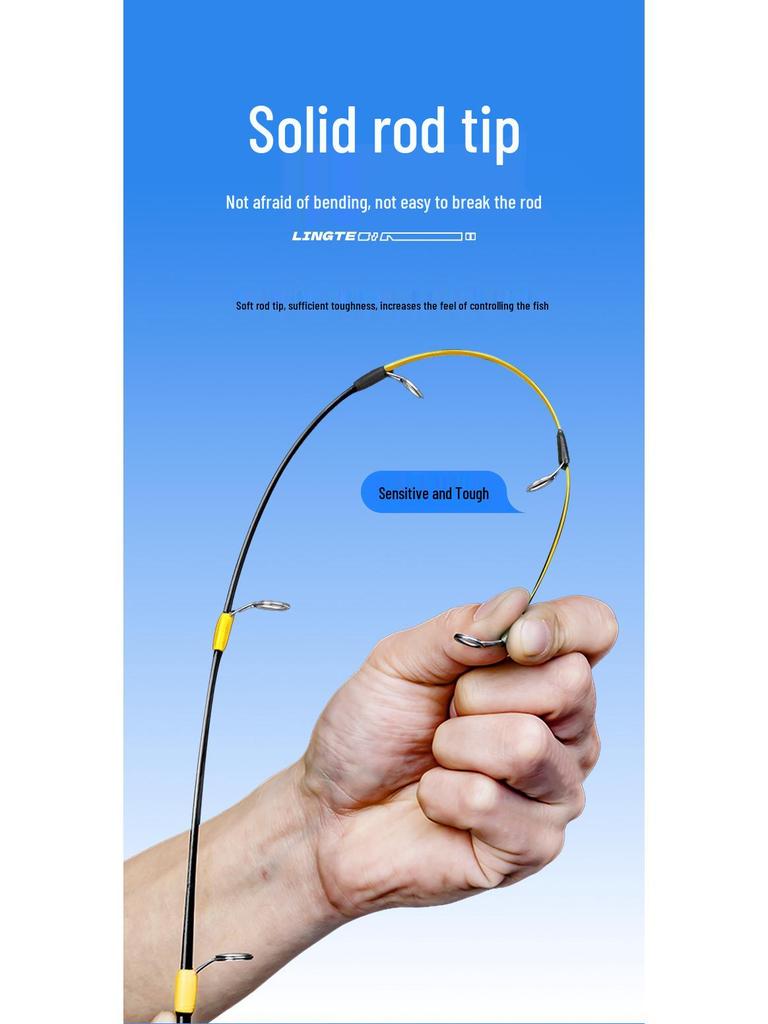 Tragbares Eisangeln Ruten-Set mit Frontbremsrolle für Winter- und Flossenfischen