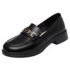 Popular Comfortable British Women's Shoes 2025 Autumn One-pedal Soft-soled Single Shoes Leather Shoes Women's New Soft Leather Loafers Women's