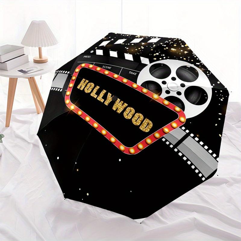 1pc Hollywood Filmstrip Themed High-quality Umbrella,Automatic Opening and Closing Umbrella,Multi-functional Umbrella G0811184