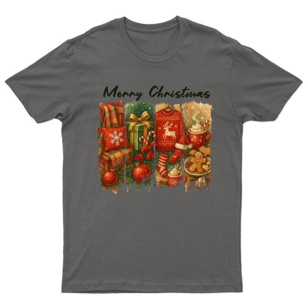 Merry Christmas Festive Holiday TShirt Unisex Gift Retro Seasonal Funny Xmas a