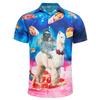 Cămașă Hawaiiană de Plajă pentru Bărbați Imprimeu 3D Animal Amuzant Tricou Top Casual cu Mânecă Scurtă Butonată Cămași Aloha de Vacanță Streetwear