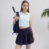 Womens Tennis Skort With Built-in Sports Bra Pad Lightweight Pleated Golf Skirt Badminton Volleyball Sportswear