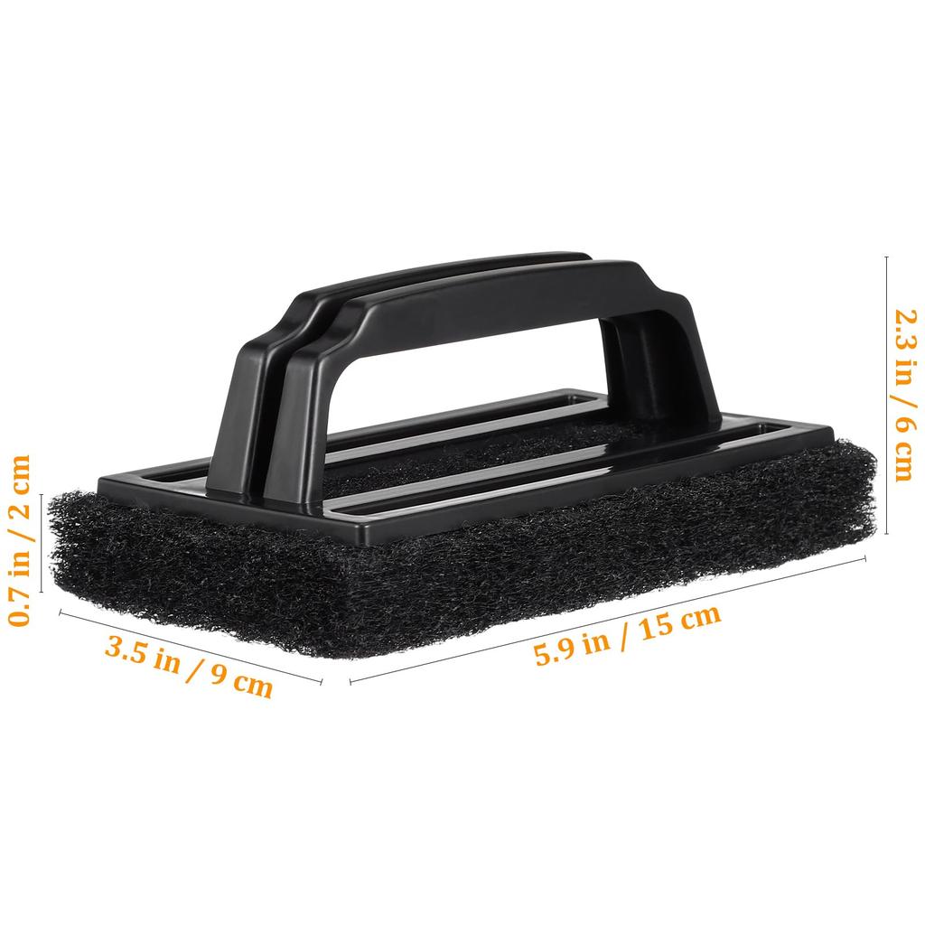 OUNONA BBQ Grill Removes Dirt and Burnt for Mesh and Iron for Gas Powerful Scrubber Brush, Brush, Food, Plate, Camping, BBQ, Cleaning, 4-Piece Set,