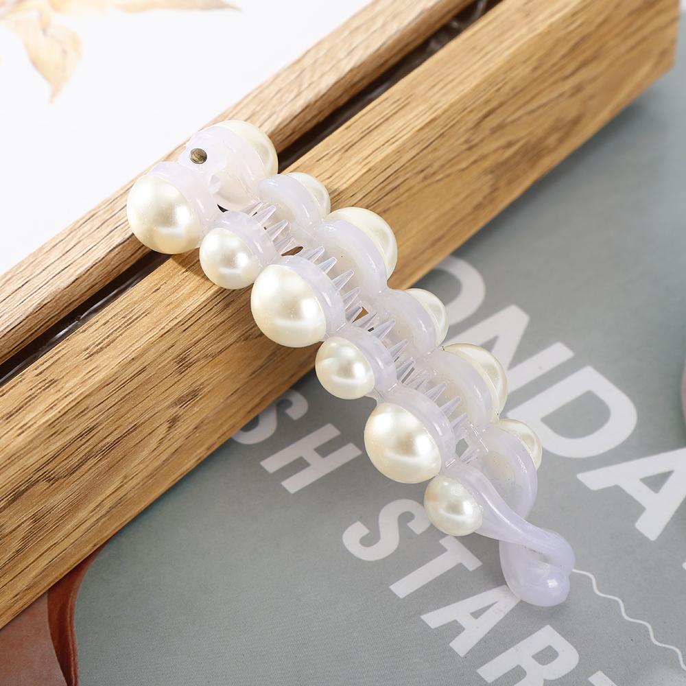 

Жемчужные заколки-бананы для волос Женские ювелирные аксессуары Модные заколки для волос в хвост Зажим для скручивания Аксессуары для волос