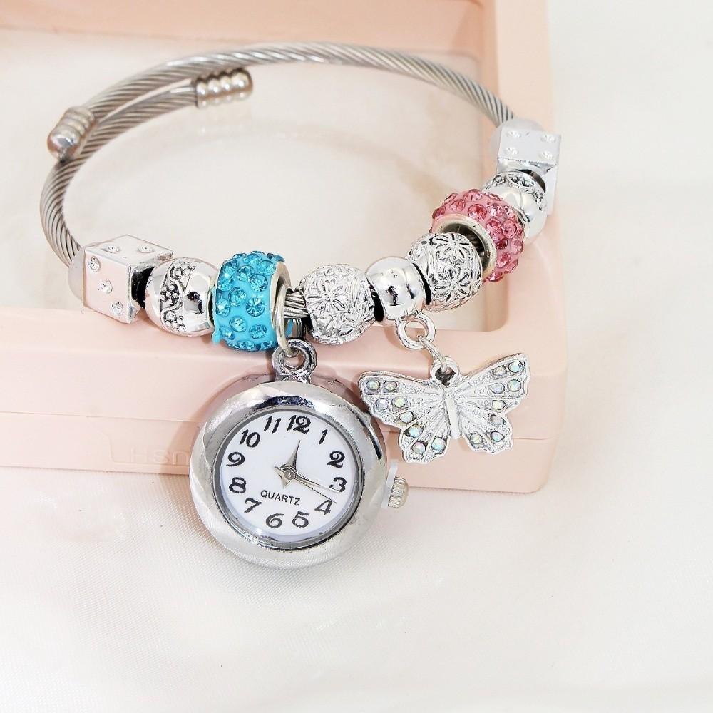 Precise Beaded Watches Elegant Quartz Watch Trendy Women's Bracelet Watches  Birthday Gift
