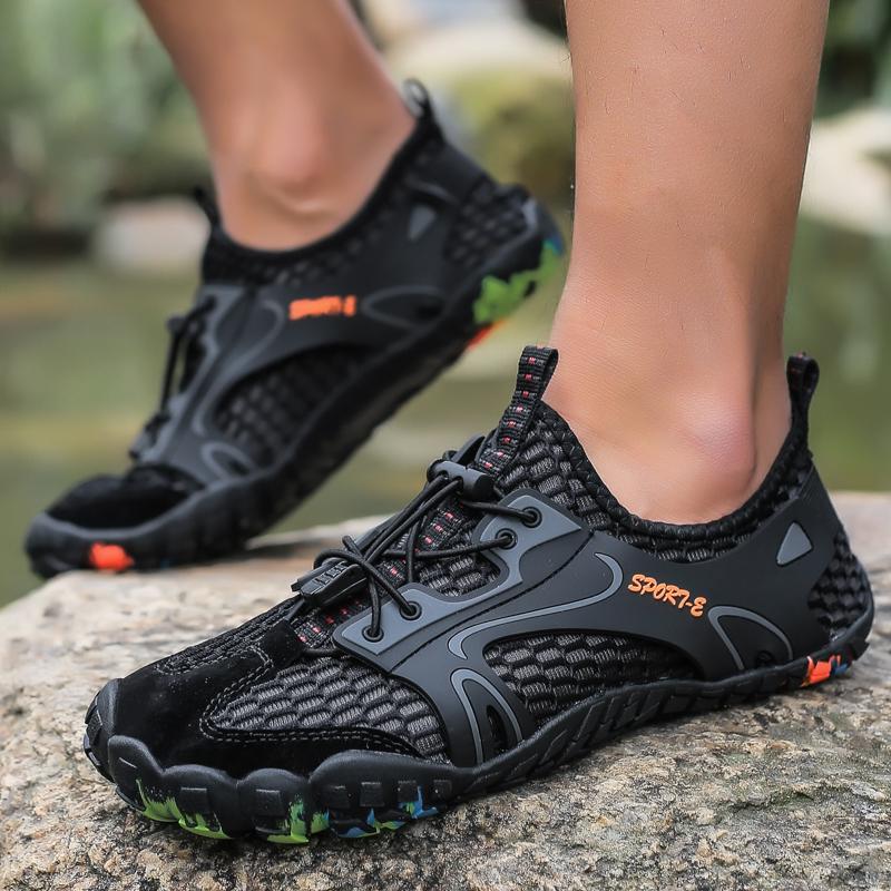 Men's Quick-Dry Breathable Aqua Shoes Men Women Couples Outdoor Beach Five Finger Swimming Hiking Wading Upstream Sneakers