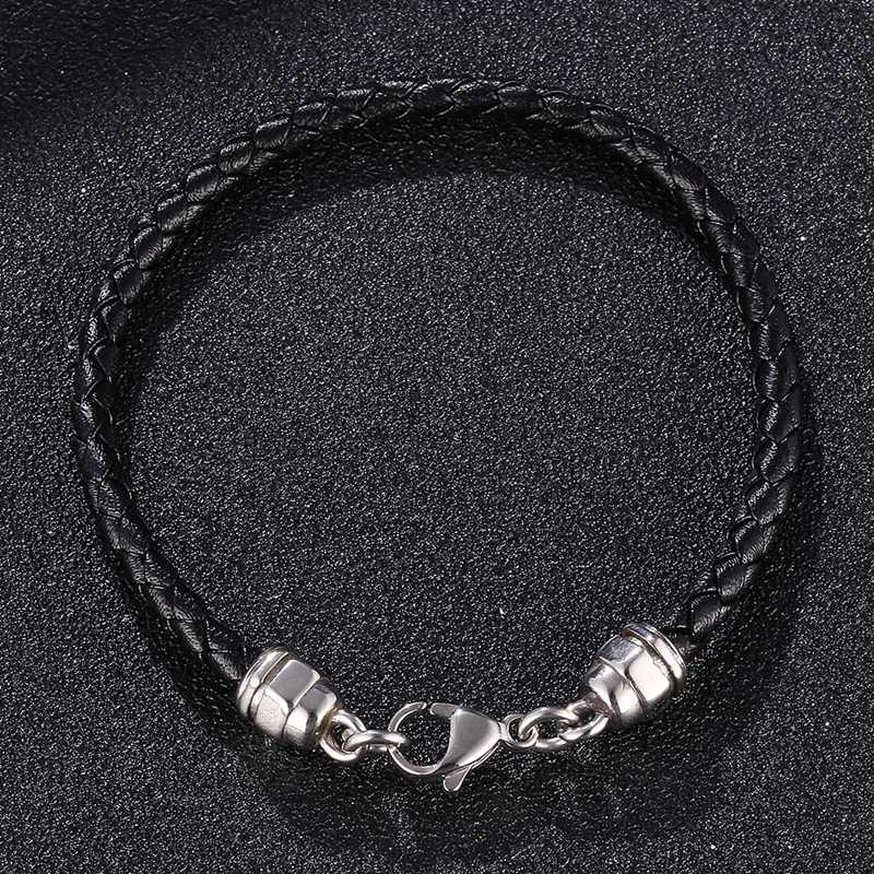 Leather Chain Lobster Clasp Bracelets Hand Women Bangles Jewelry 2021 BB1095