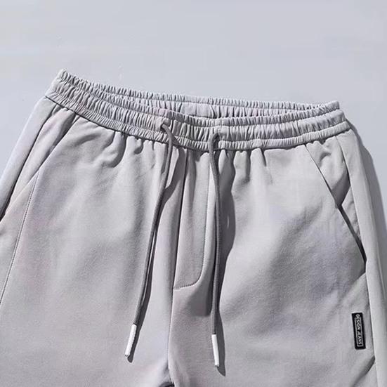 Pánské léto Ležérní šortky Elastická šňůrka v pase Rovné Široké nohavice Šortky Kapsy Design Ledové Hedvábí Jednobarevné Sportovní šortky