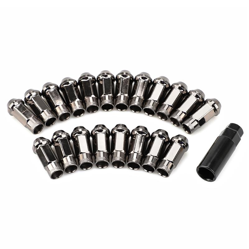 20 PCS Iron Electroplate colorful Car Modification Wheel Nuts 49mm Length Racing Lug Nuts Bolts M12x1.5 For KIA Lincoln Suzuki