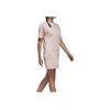 Adidas Originals Sports Lifestyle Series Solid Color Mid-Length Round Neck Casual Short Sleeve Dress Women Dresses Pink CE5589