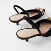 Coherer Chain Damskie Buty Sukienkowe Szpiczasty Nosek Cienki Obcas Damskie Czółenka