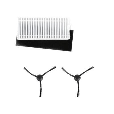 4 Stück Seitenbürste / 2 Stück HEPA-Filter-Sieb / 2 Stück Wischtuch für Tikom G8000 / G8000Pro Roboterstaubsauger Ersatz-Reinigungszubehör