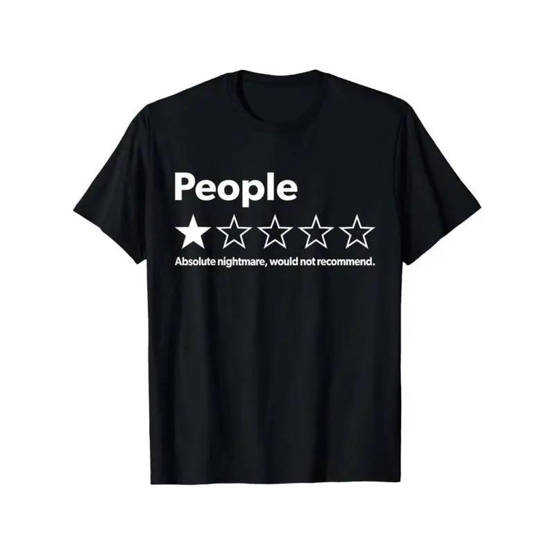 Unisex-Adults T-Shirt Black, Small - Short Sleeve - Funny Review People One Star S