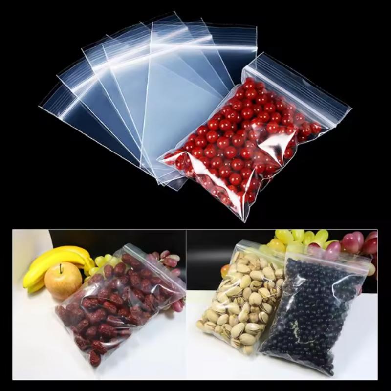 Stobag clear resealable small zipper bag assorted sizes with free colorful waterproof labels gift packaging bags for sweets