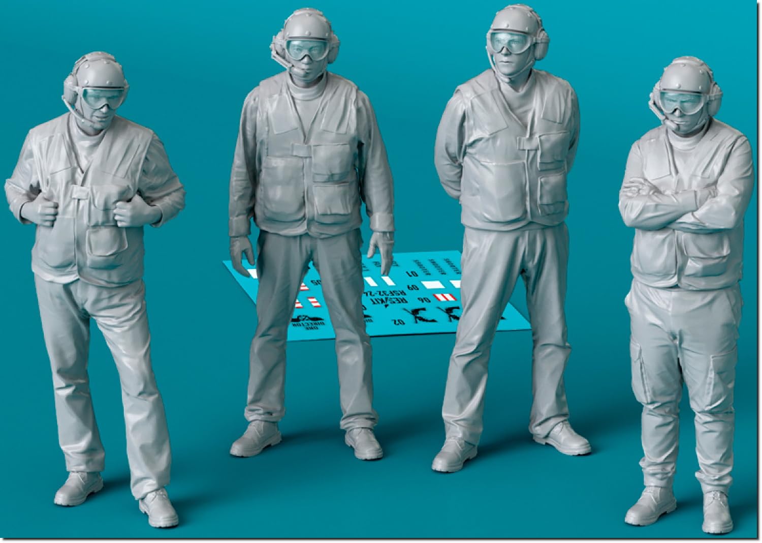 

Reskit Aircraft Carrier Catapult Crew Waiting 4 Piece Resin Kit 1/32 RSKF32-0026