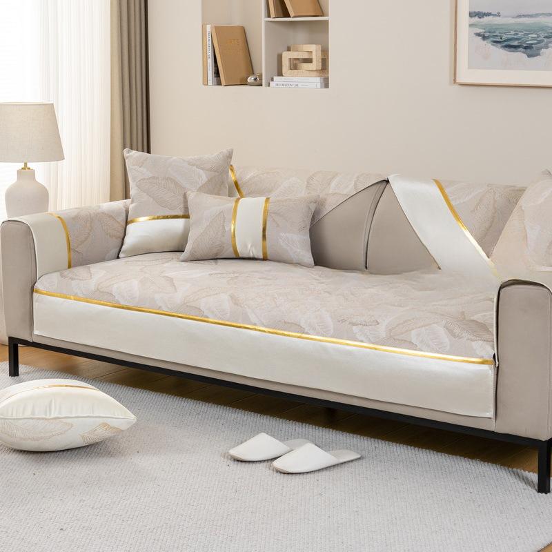 

Подушка для дивана из ледяного шелка, летняя, легкая, роскошная, современная, с цветовым блоком, нескользящая, кожаный чехол на диван, накидка, наволочка, ткань 70*70cm