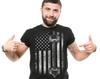 American Flag Barbell Shirt: USA Gym Workout T-Shirt