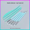 Silicone Double-Ended Dotting and Pressing Pen for Polymer Clay Sculpting