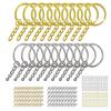 Golden Silver Keychain Rings Set Screw Eye Pins for Resin DIY Craft Jewelry Make