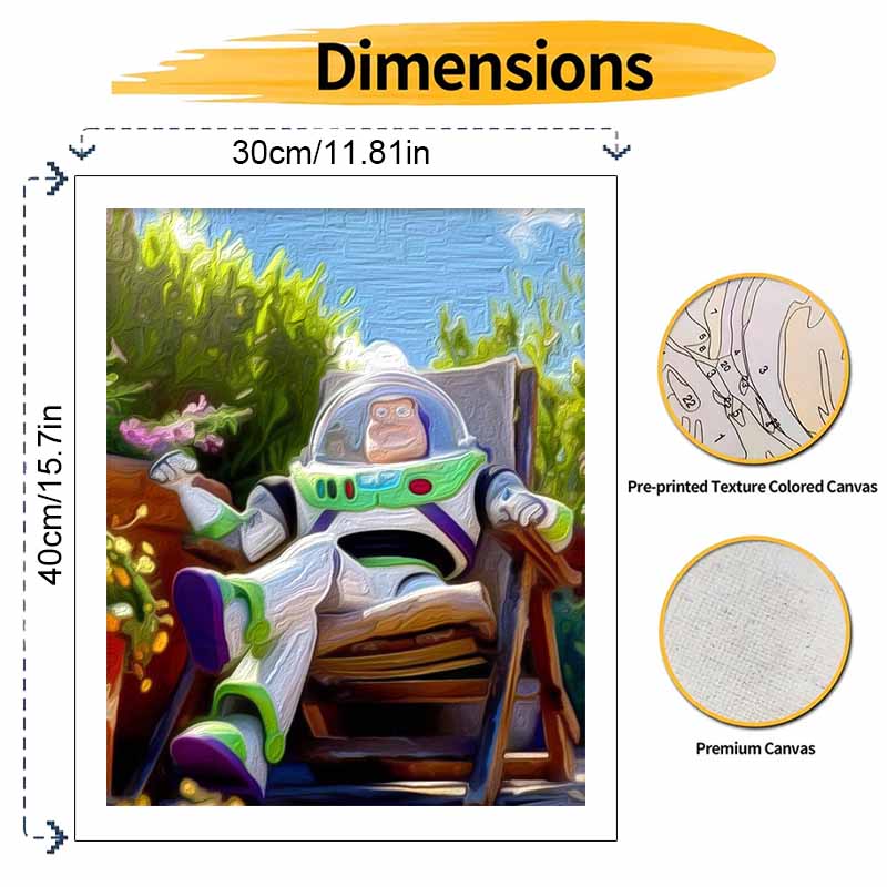Disney Buzz Lightyear oil painting art set handmade diy gift home decoration