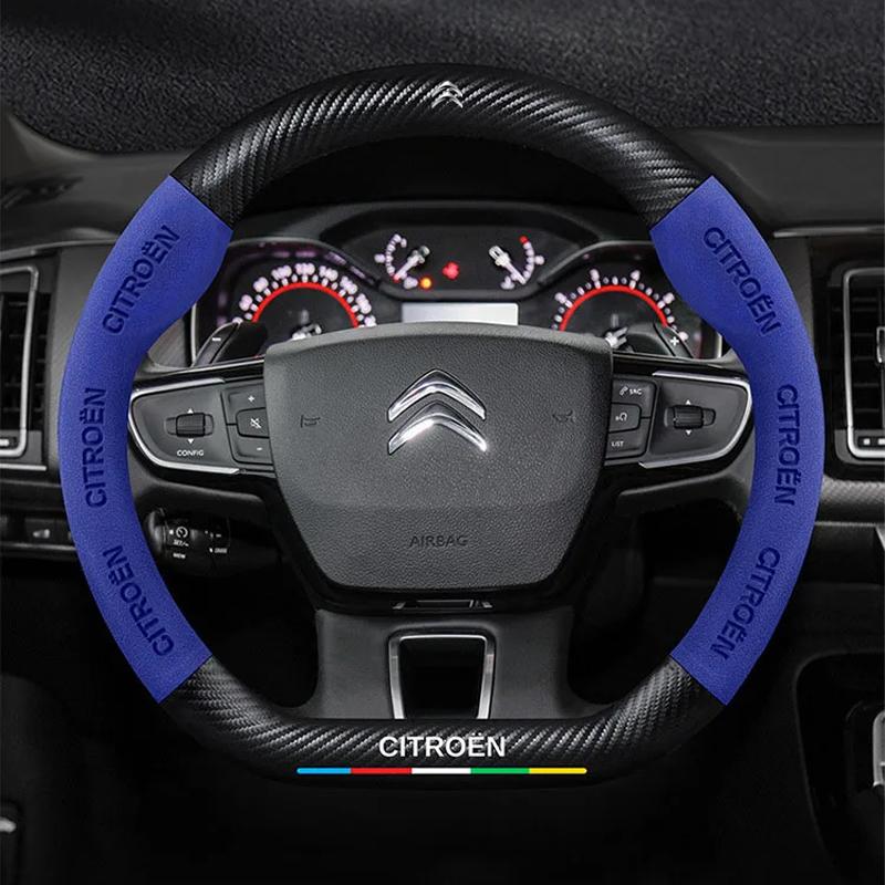 High Quality Steering Wheel Covers For Citroen Berlingo C1 C2 C3 Grand C4 Picasso C-ELYSEE Suede Leather Car Interior Accessorie