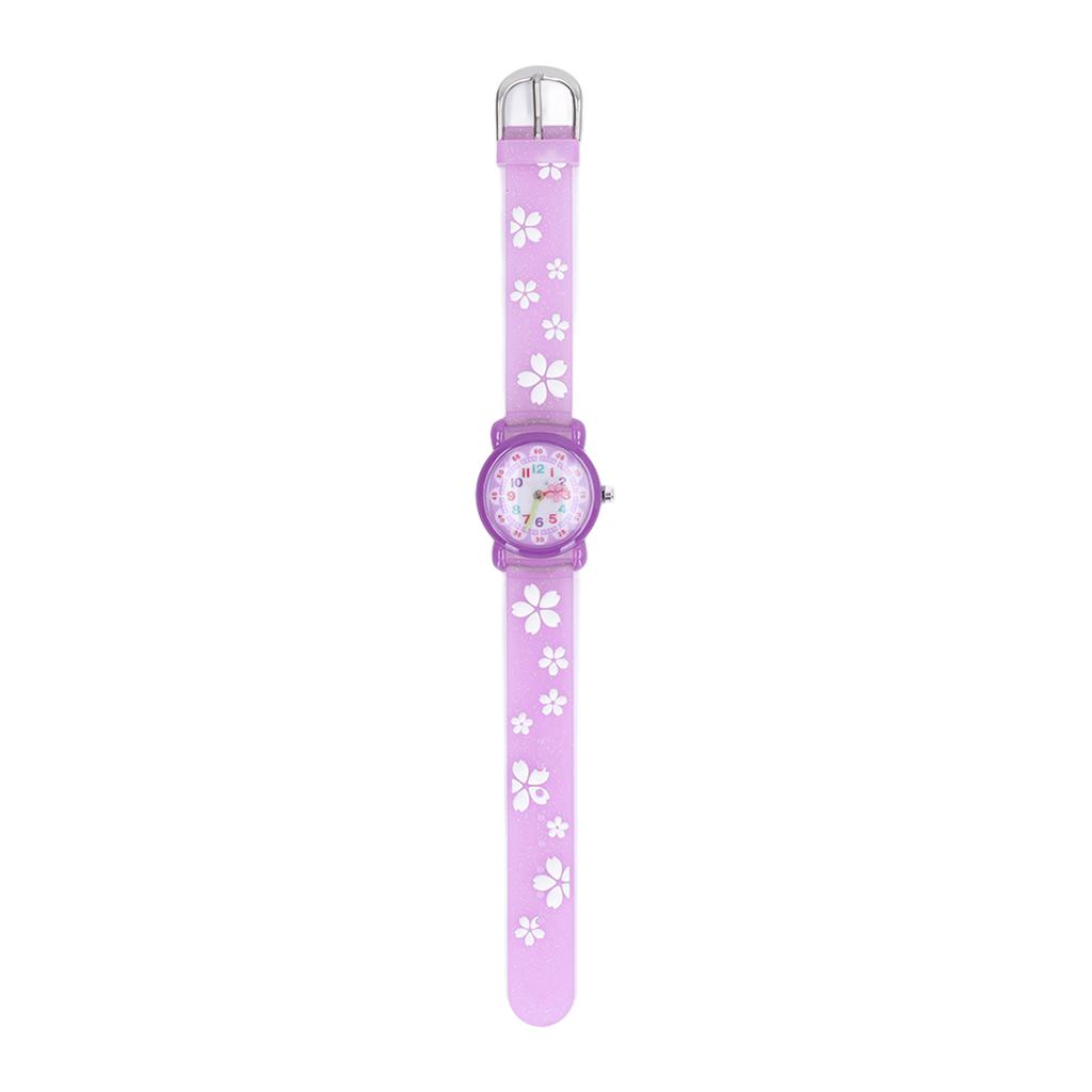 Girls' Wrist Watches 3D Cute Cartoon Waterproof Colorful Educational Girls Watches for Over 3 Years Old Purple