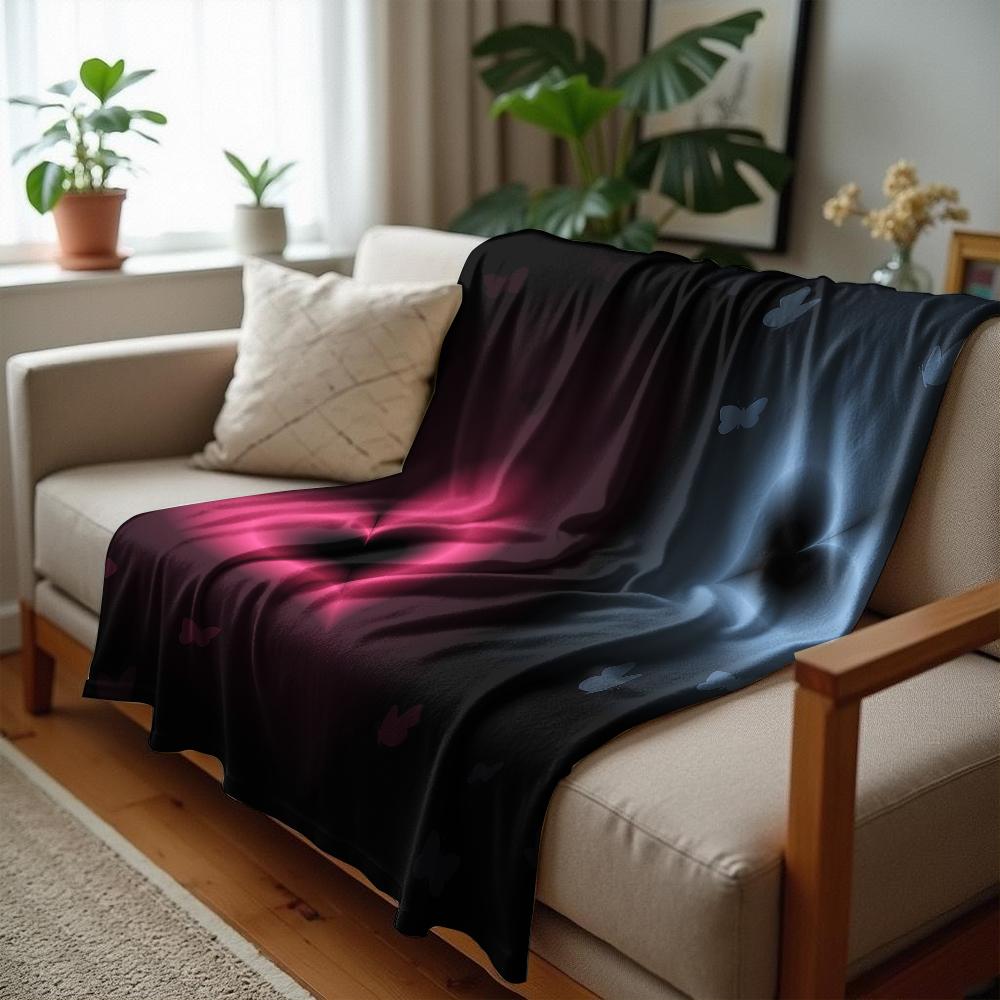 Drip Purple Skull Soft Flannel Blanket Breathable Warm Throw for Office Car Sofa Kids Room Birthday Xmas Gift