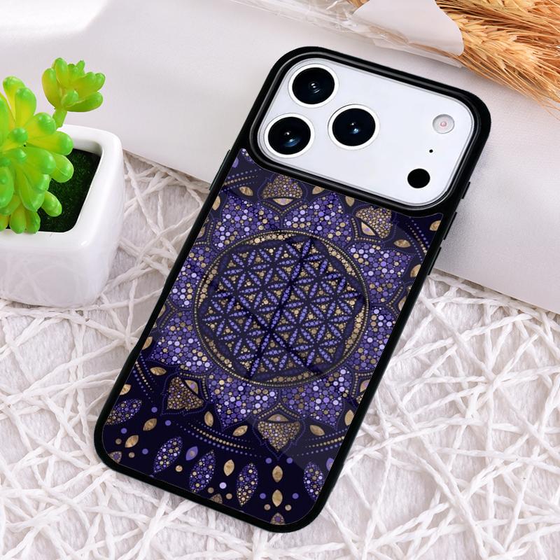 Flower Of Life In Lotus Pastel Golds Phone Case for iPhone 17 Air 16 15 11 12 14 13 Pro Max Shockproof Cover