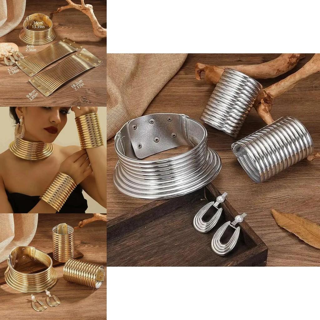 Bohemian Jewelry Set With Alloy Star Moon Cloud Pendant Earrings Bracelets For Women