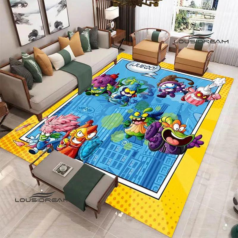 Cute cartoon Super Zings printed carpet Non-slip carpet Yoga mat door mat photography props kitchen mat area rug birthday gift