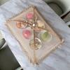 New Kitchen Foldable Square Food Cover Flower Border Insect Cover Tent Mesh Umbrella Picnic Mesh Mosquito Umbrella Easy Clean