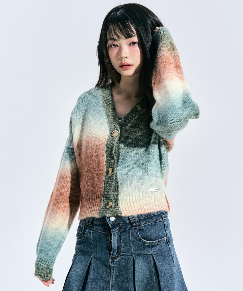 Zeroplanet Nora Two-Way Button Cardigan [Forest]