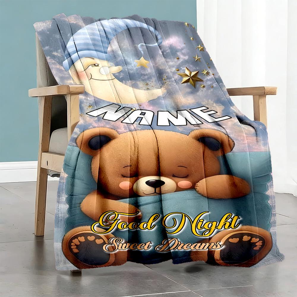 Beer Customize Text Blanket Cozy Personalized Blanket Comfortable for Picnics Home Decor Chair Nap for All Occasions Gift for Travel Home Birthdays