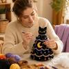 Black Cat Moon Tree Yarn Craft Halloween Crochet Pack, DIY Kit with Hooks And Step Cute Monster Set by Guide, Creative Handmade Knitting Supplies for