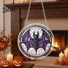 Acrylic Block Suncatcher Halloween Scary Bat Pumpkin Jigsaw Puzzle Suncatcher Stained Glass Style