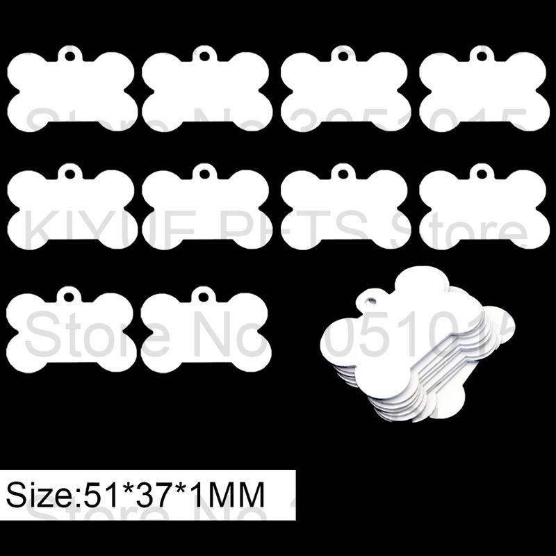 100Pcs Customize Sublimation Dog Tag Pet Aluminum Id Cat Accessories Address Tag For Dogs Heat Transfer Printing Blank Nameplate