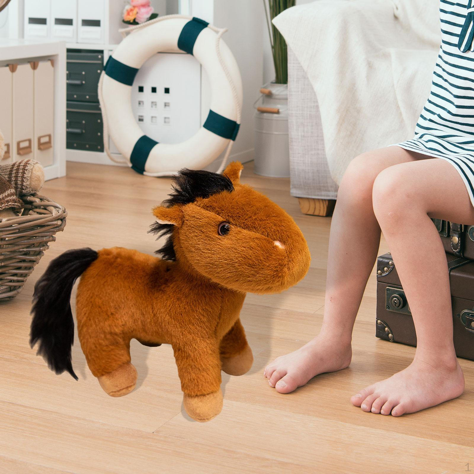 

Лошадь плюшевая кукла обнимающаяся подушка мягкая игрушка для детей взрослых подарок на день рождения S brown