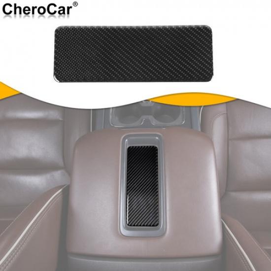 For 14-18 Chevy Silverado Armrest Storage Box Slot Mat Trim Sticker Carbon Fiber